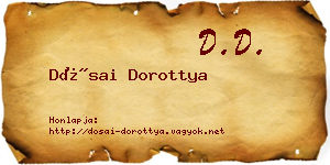 Dósai Dorottya névjegykártya